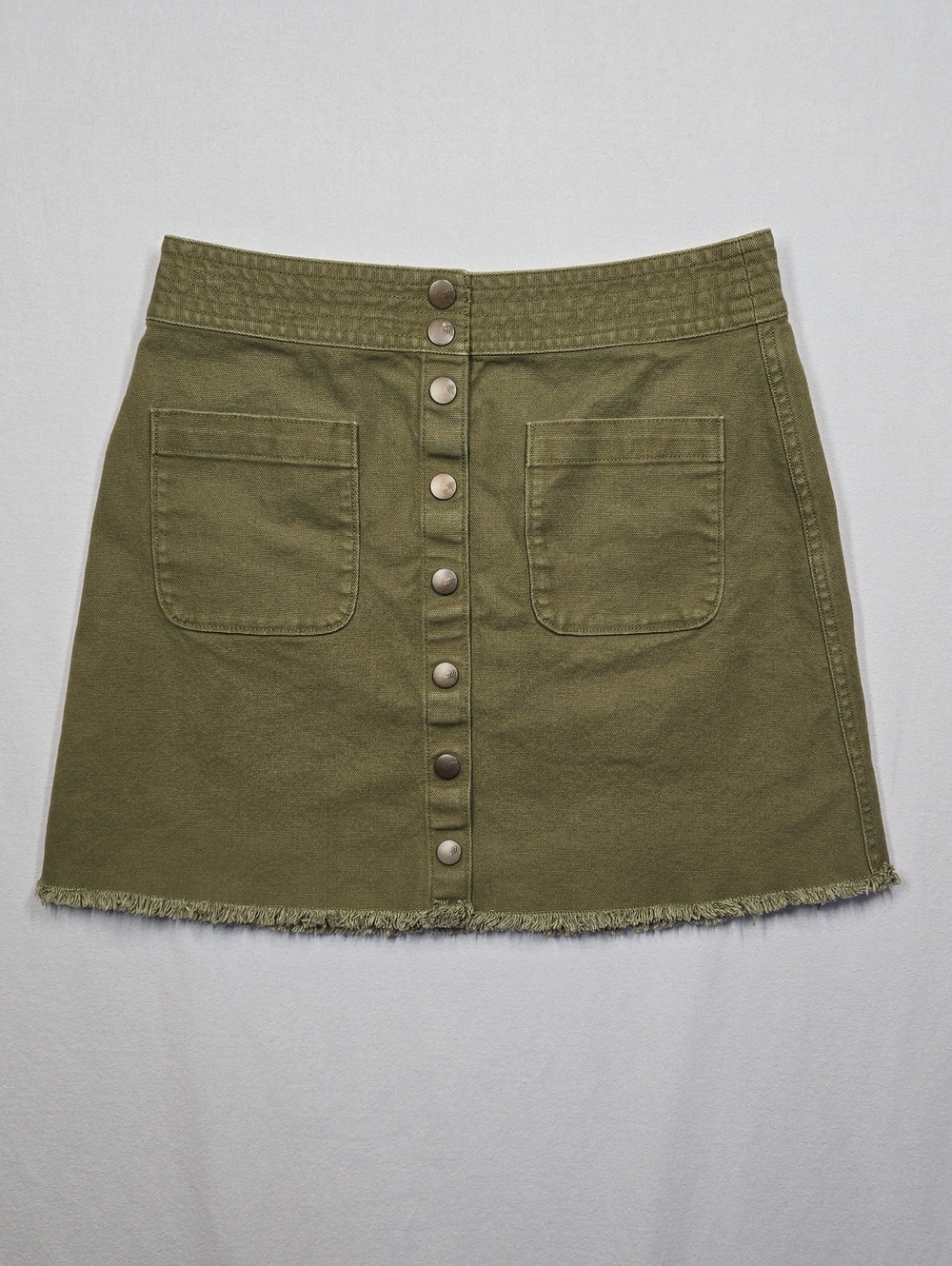 Madewell Raw Hem Mini Skirt‎ Kale Green Women’s Size 6